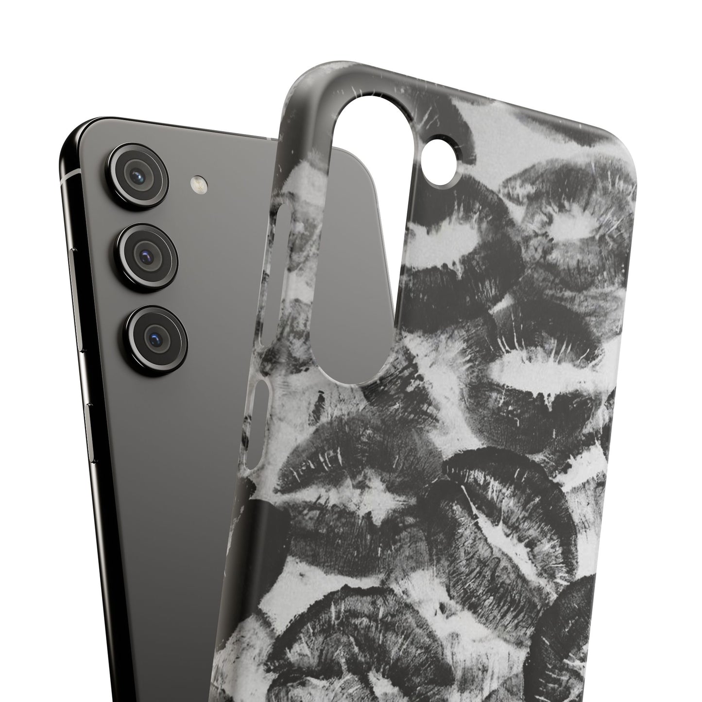 Black & White Kiss Print Case