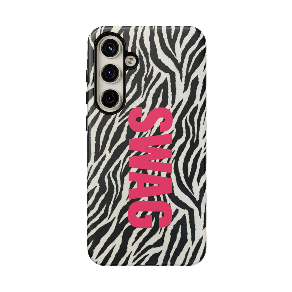 'SWAG' Zebra Print Tough Case