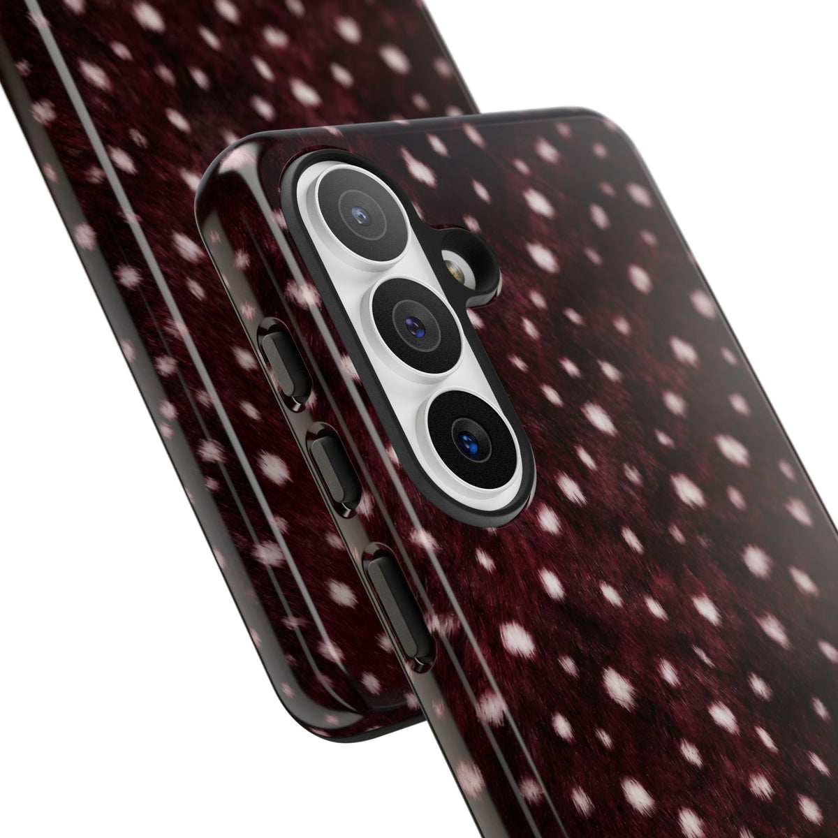 Burgundy Spotted Fur Tough Case