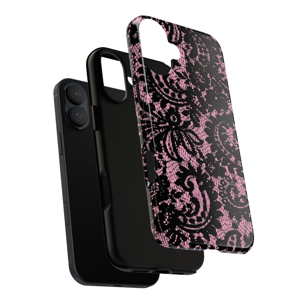 Pink Lace Pattern Tough Phone Case
