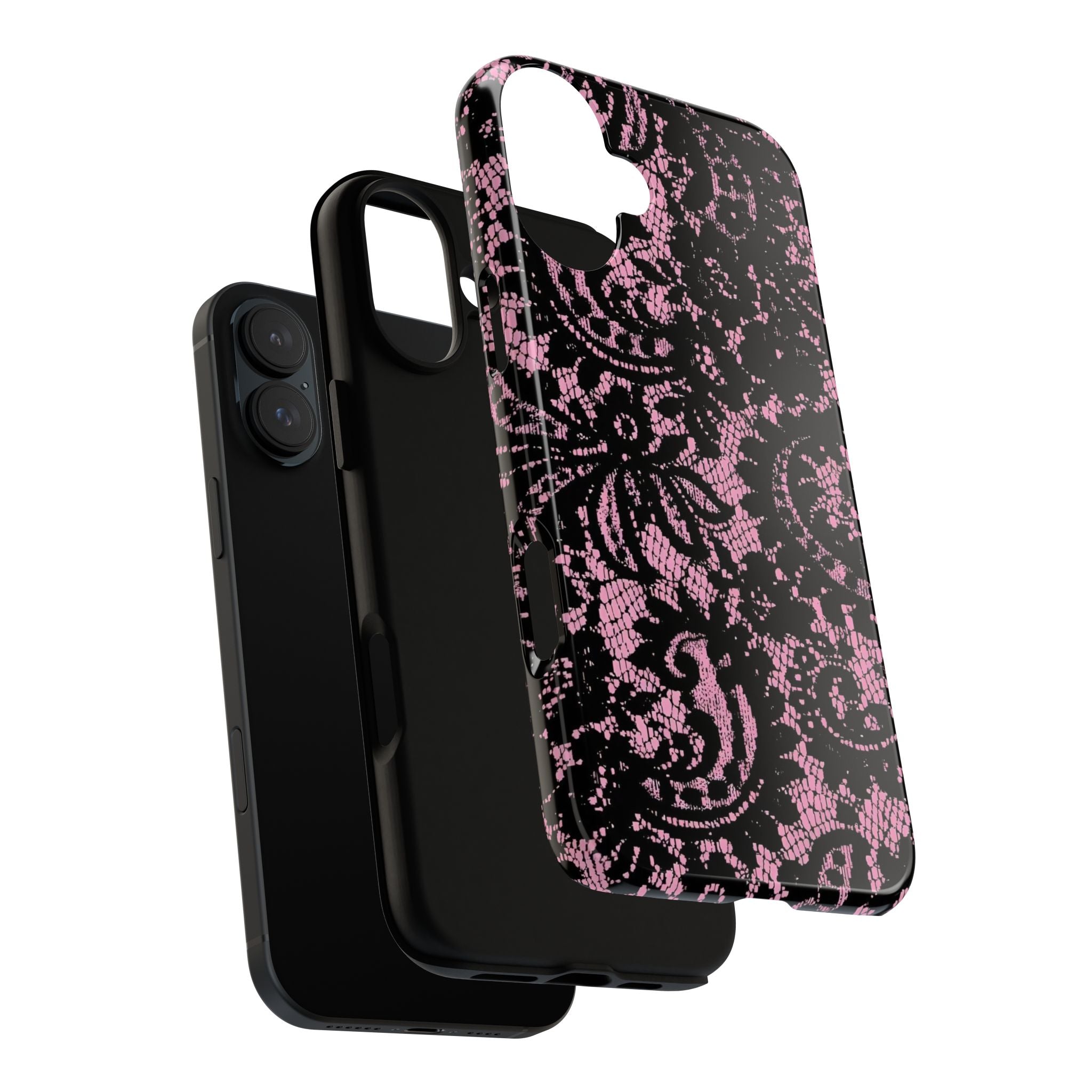Pink Lace Pattern Tough Phone Case