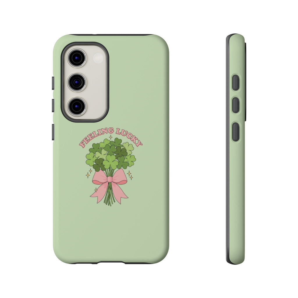 ‘Feeling Lucky' Clover Bouquet Tough Phone Case