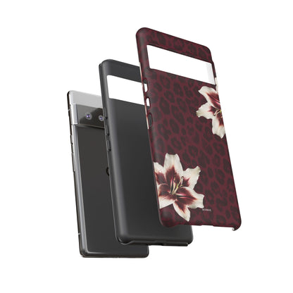 Burgundy Lily Leopard Tough Case
