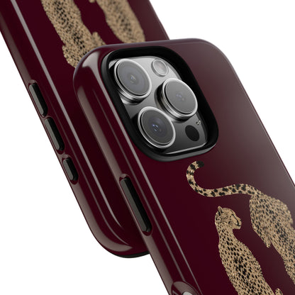 Burgundy Cheetah Tough Case