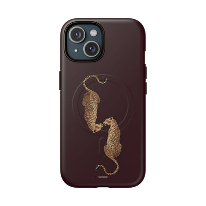 Burgundy Leopard Duo MagSafe Case