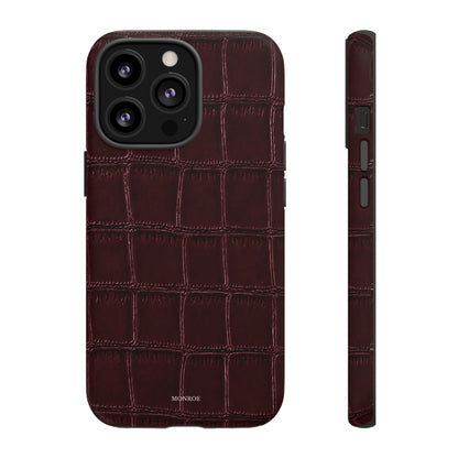Burgundy Croc Tough Case