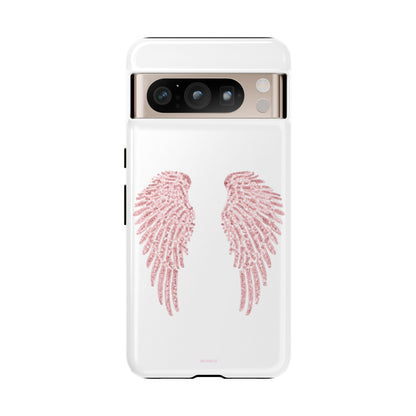 White & Pink Wings Tough Case