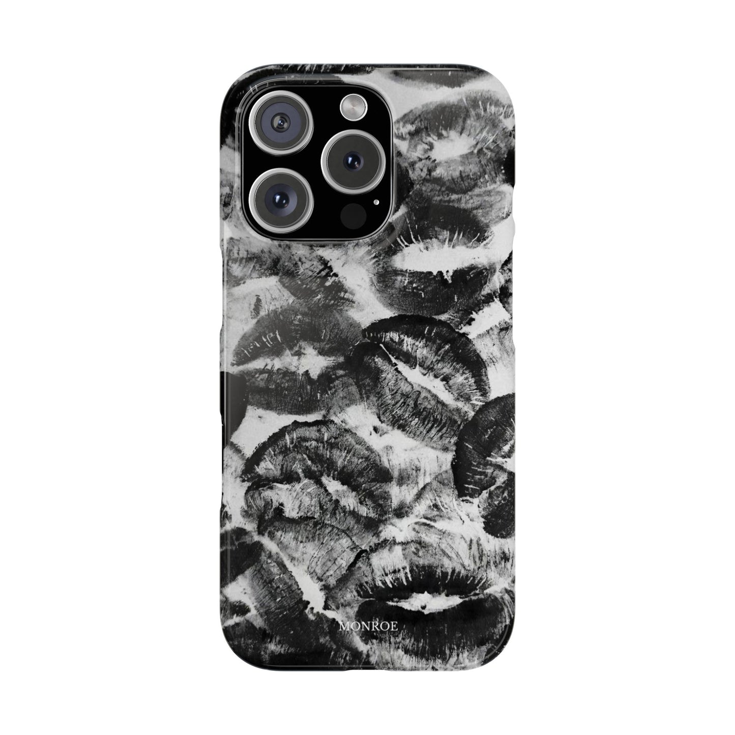Black & White Kiss Print Case