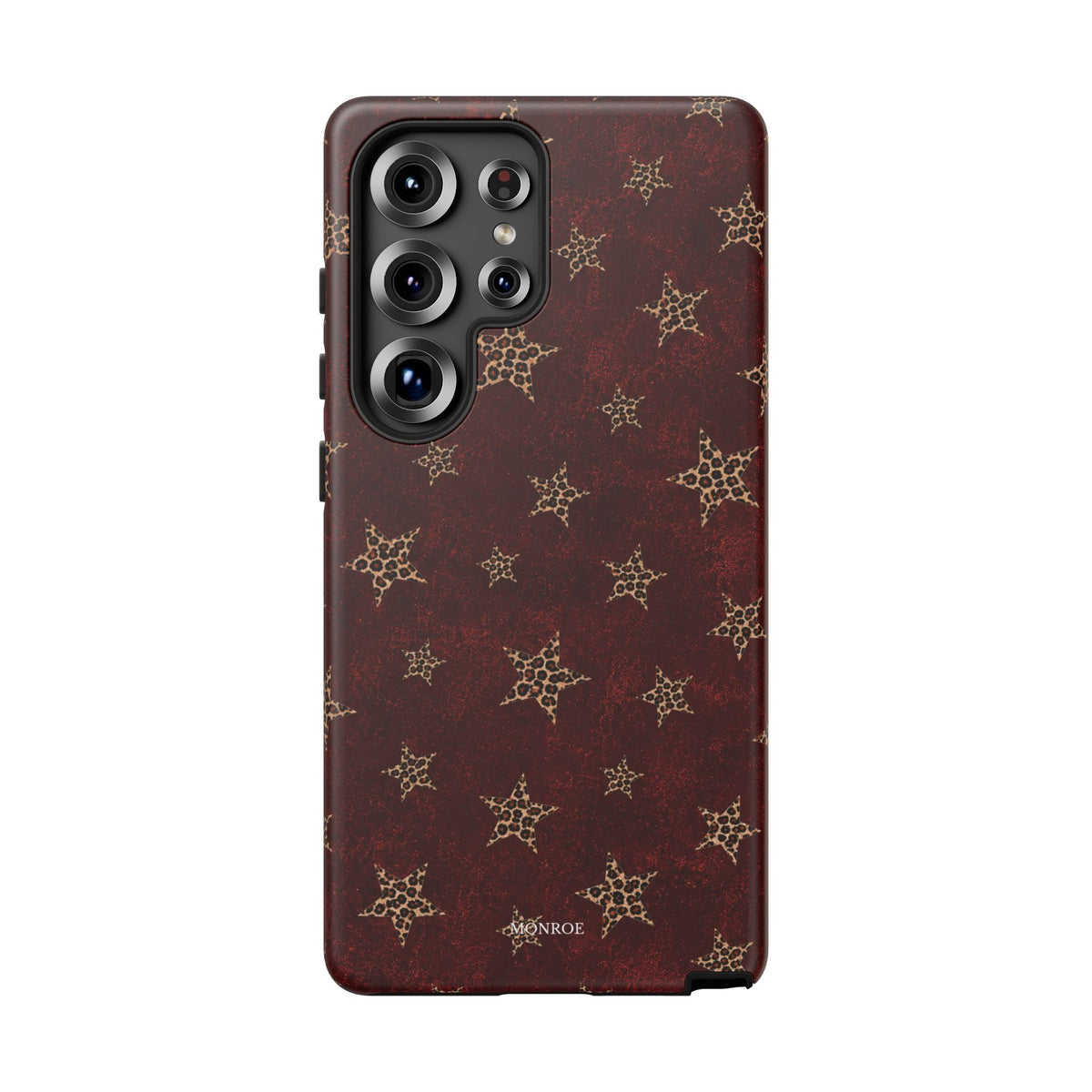 Burgundy Leopard Star Tough Case