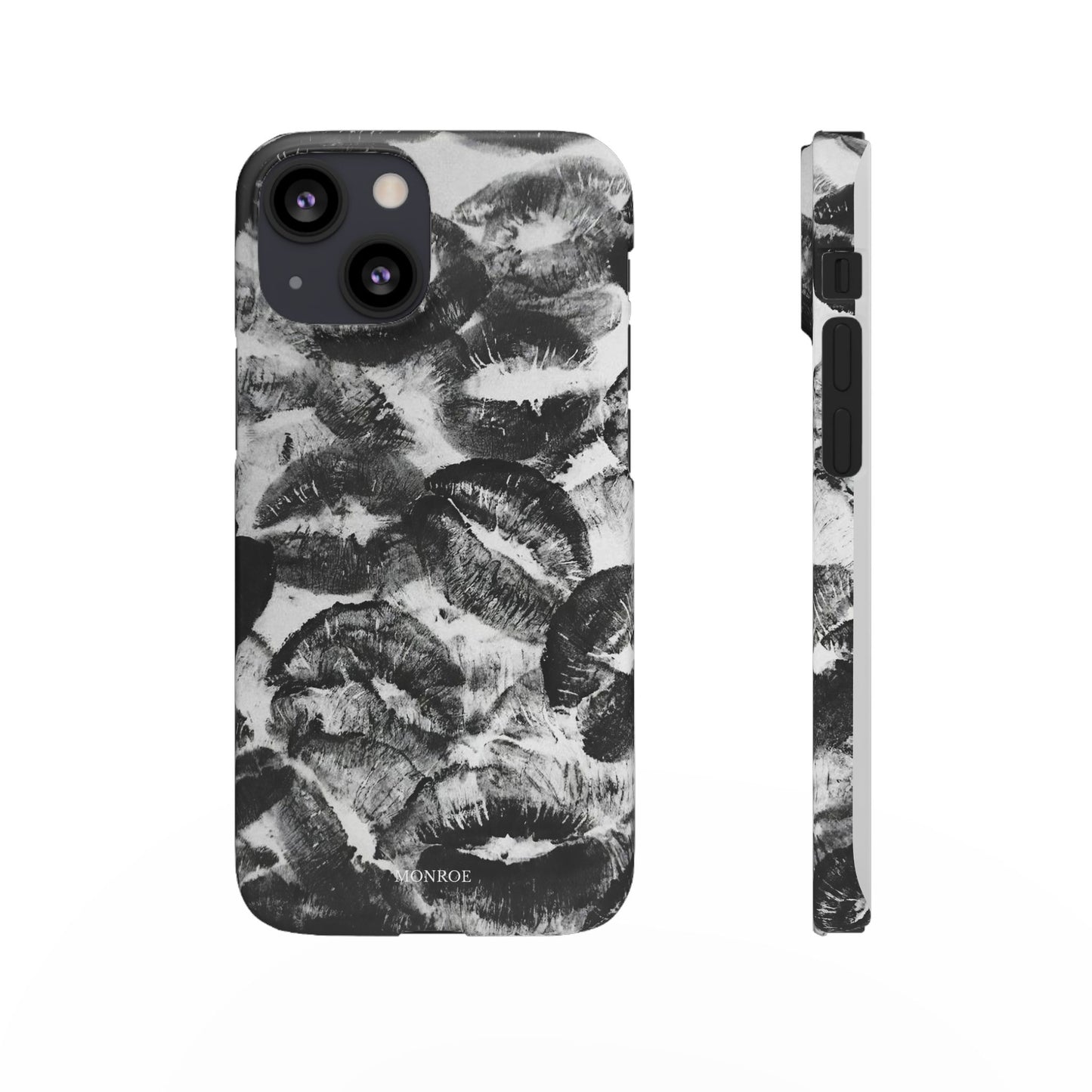 Black & White Kiss Print Case