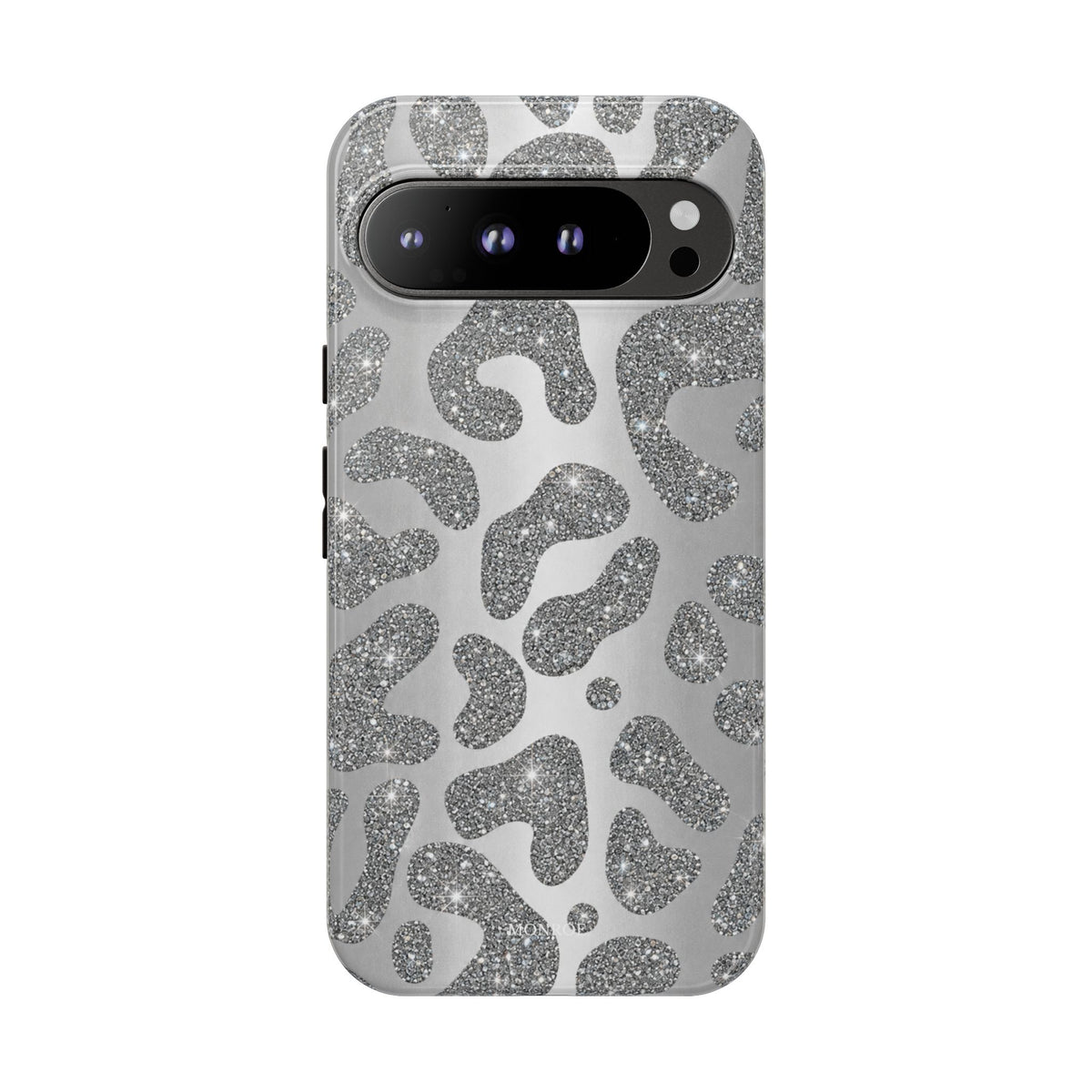 Silver Glitter Leopard Tough Case