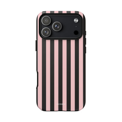 Striped Pink & Black Tough Case
