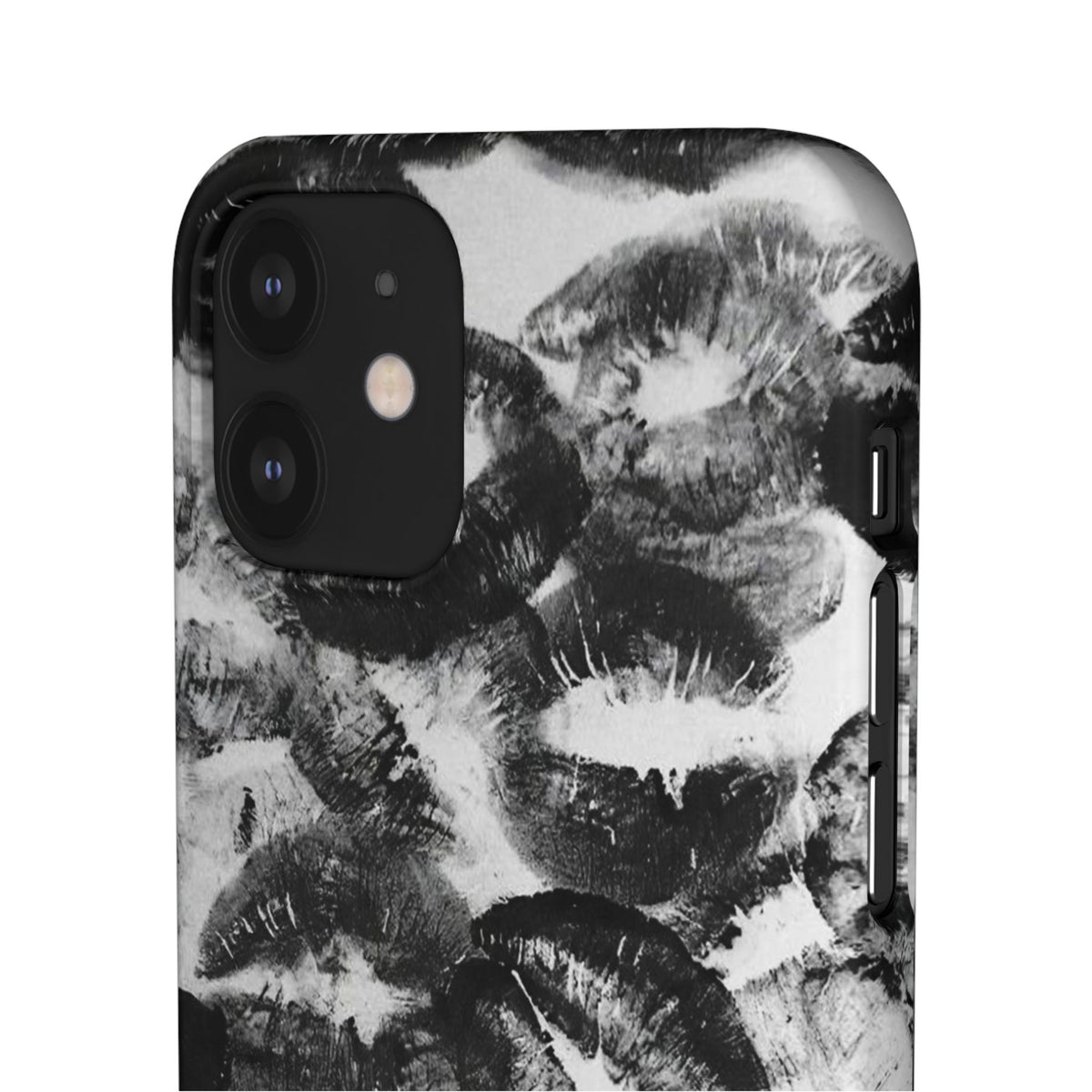 Black & White Kiss Print Case