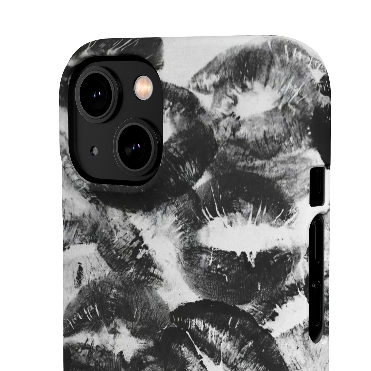 Black & White Kiss Print Case