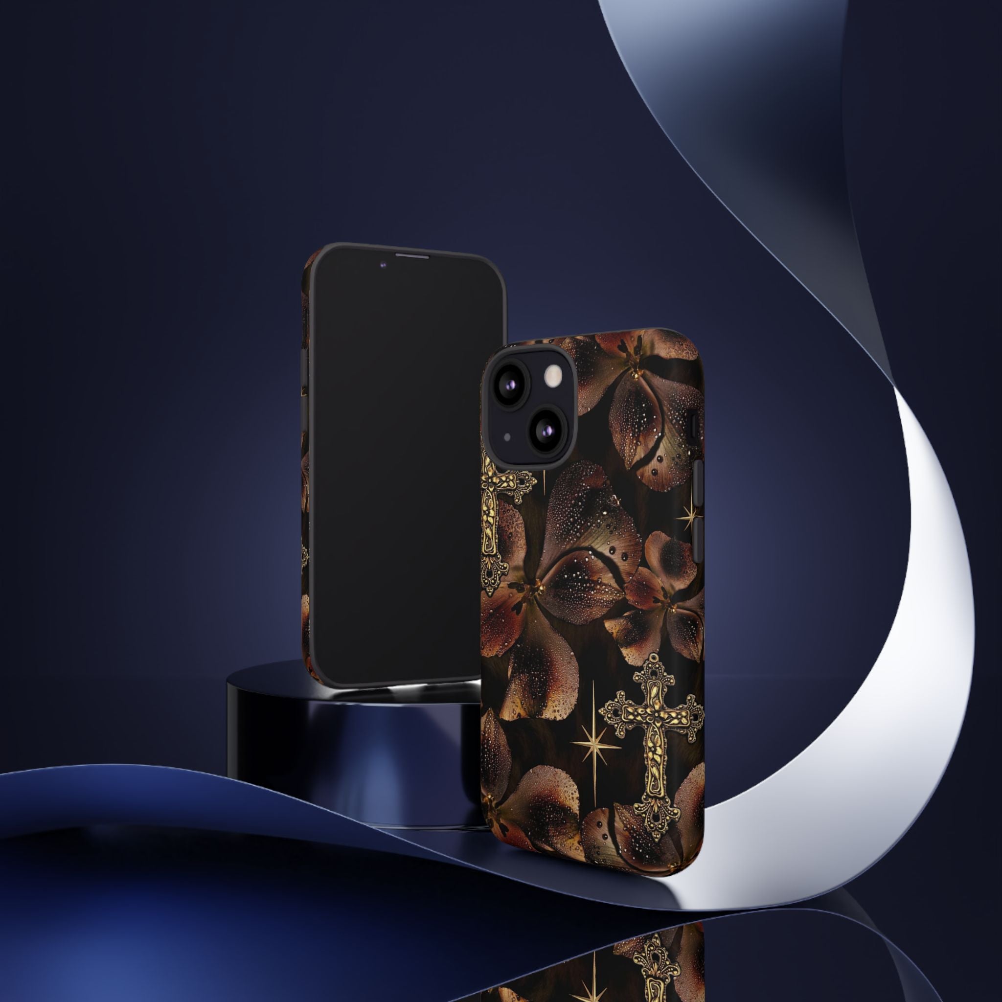 Floral Cross Pattern Tough Case