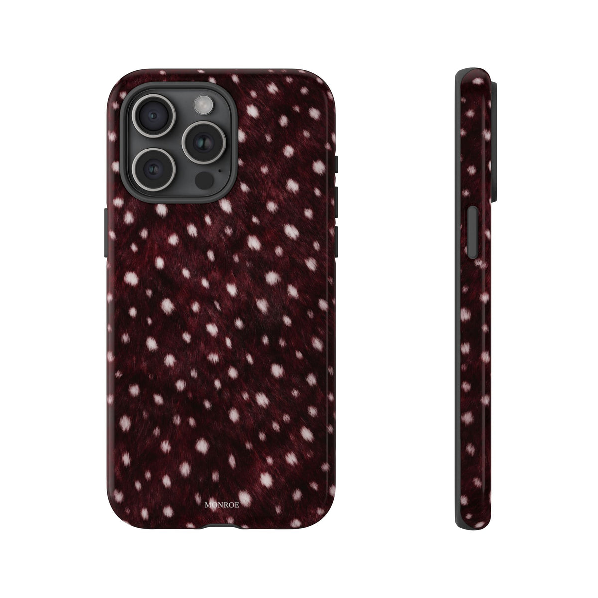 Burgundy Spotted Fur Tough Case