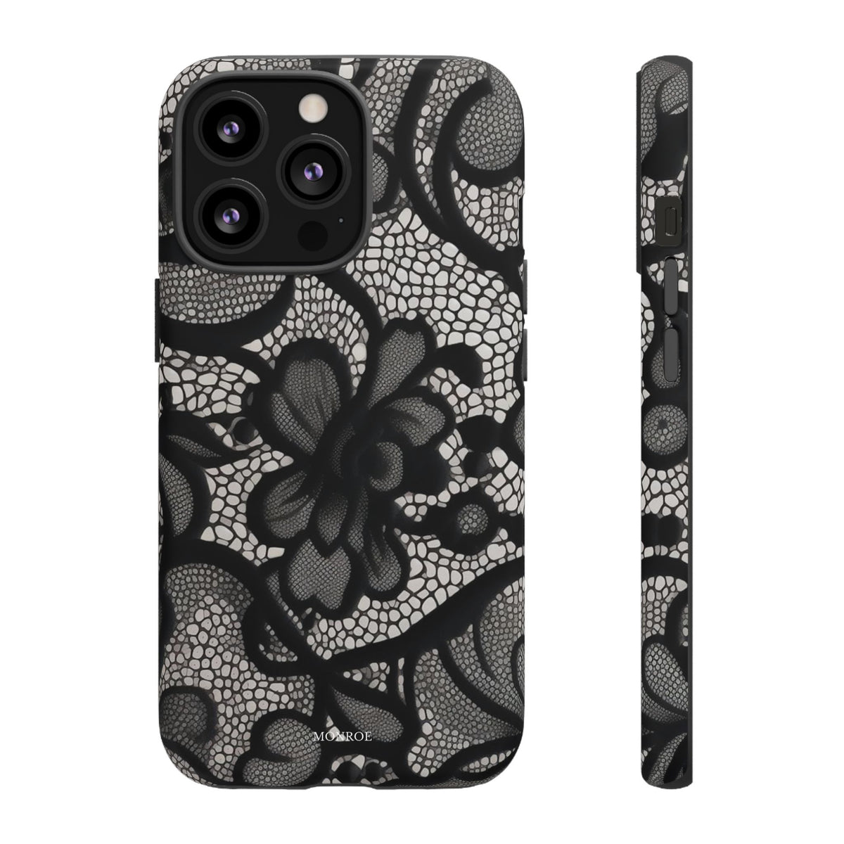 Black Vintage Lace Tough Case
