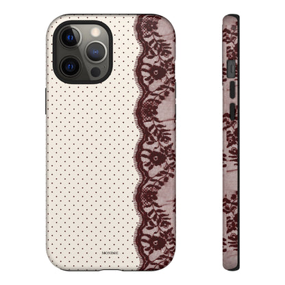 Burgundy Lace Edge Tough Case