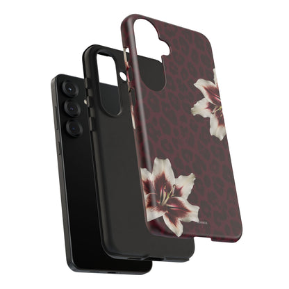 Burgundy Lily Leopard Tough Case