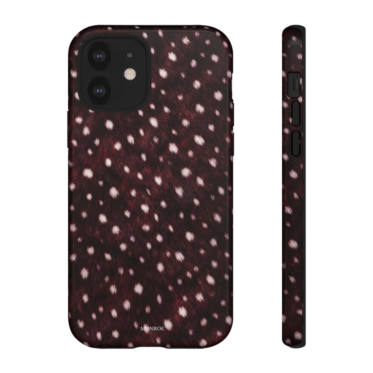 Burgundy Spotted Fur Tough Case