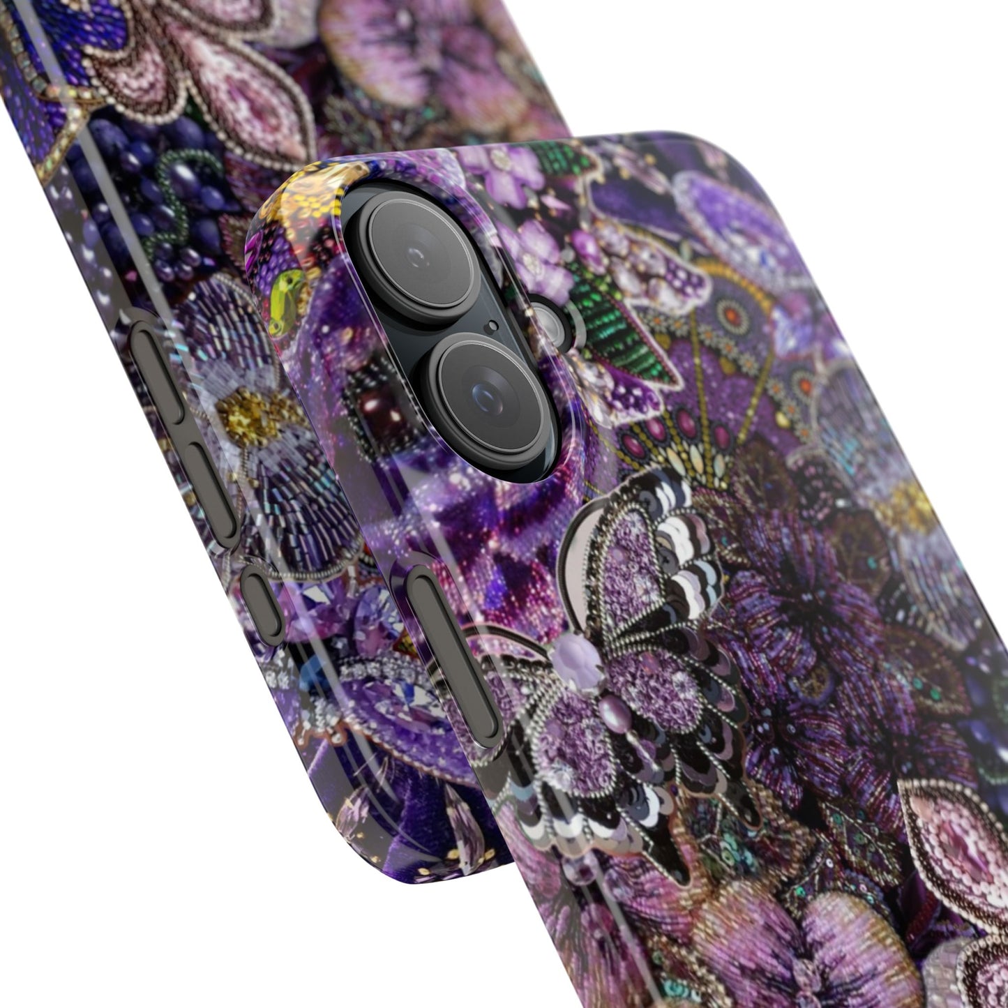 Purple Floral Butterfly Case