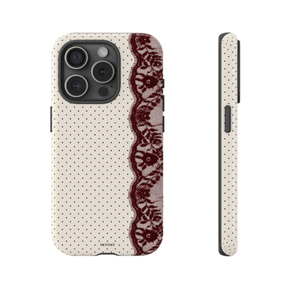 Burgundy Lace Edge Tough Case