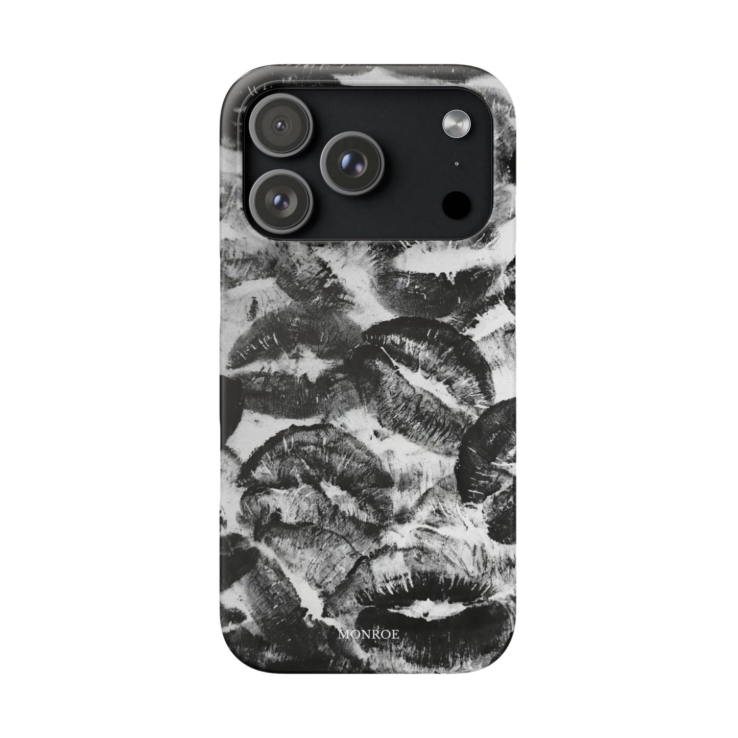 Black & White Kiss Print Case