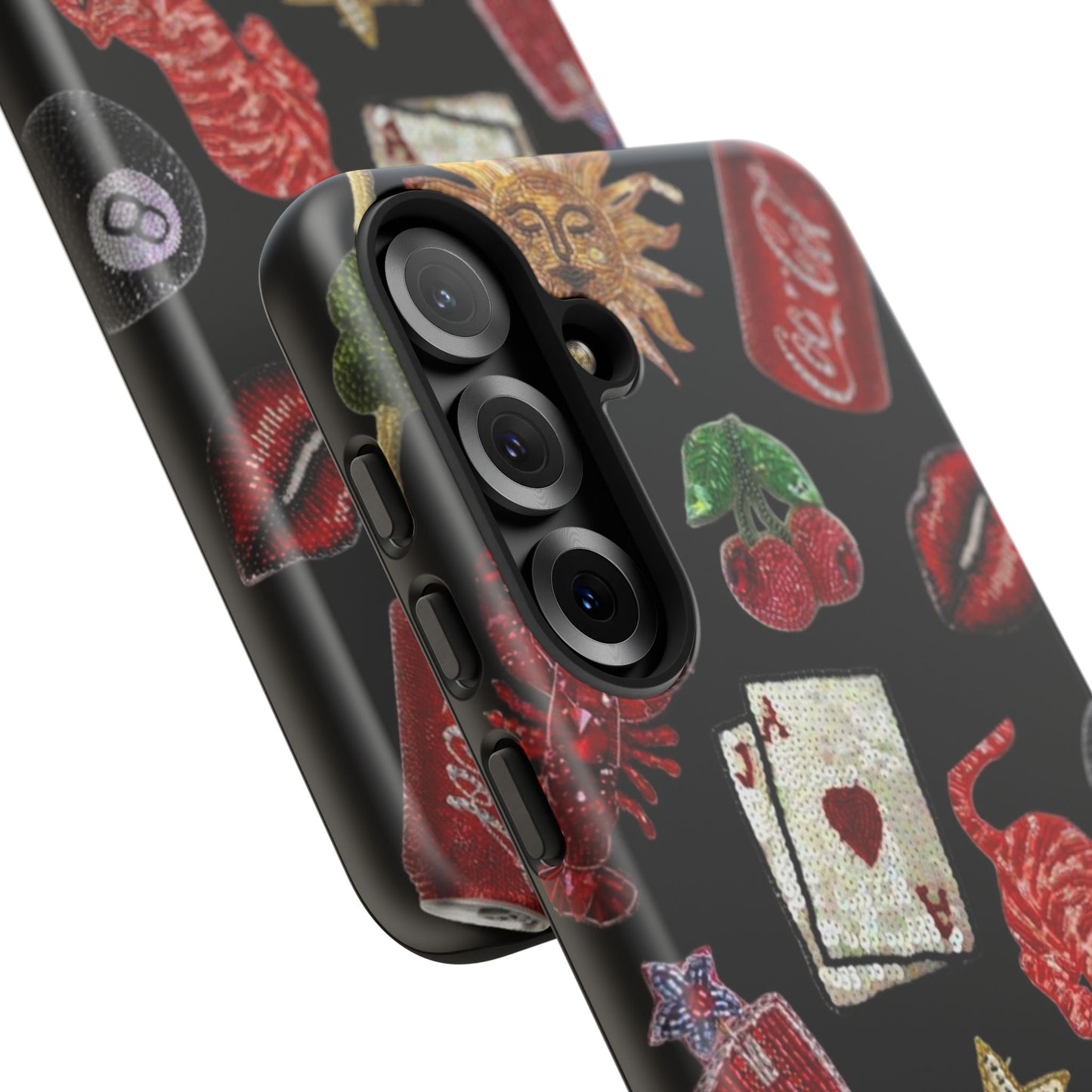 Retro Patch Motif Tough Case