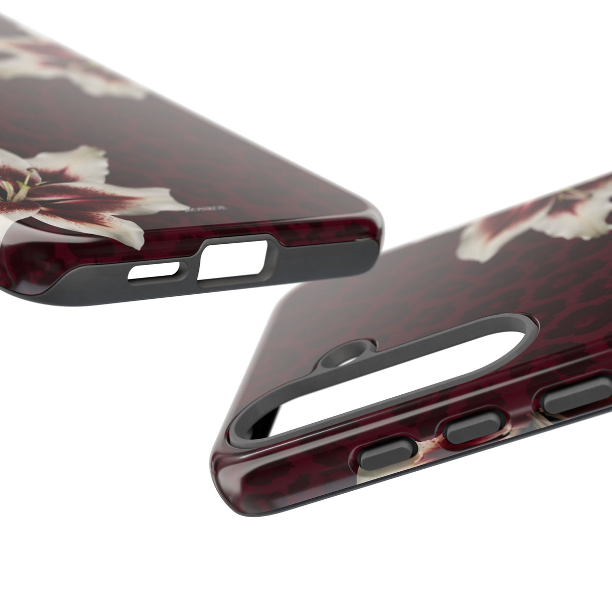 Burgundy Lily Leopard Tough Case