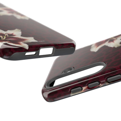Burgundy Lily Leopard Tough Case