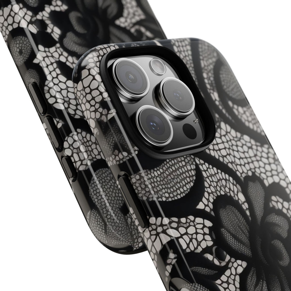 Black Floral Vintage Case