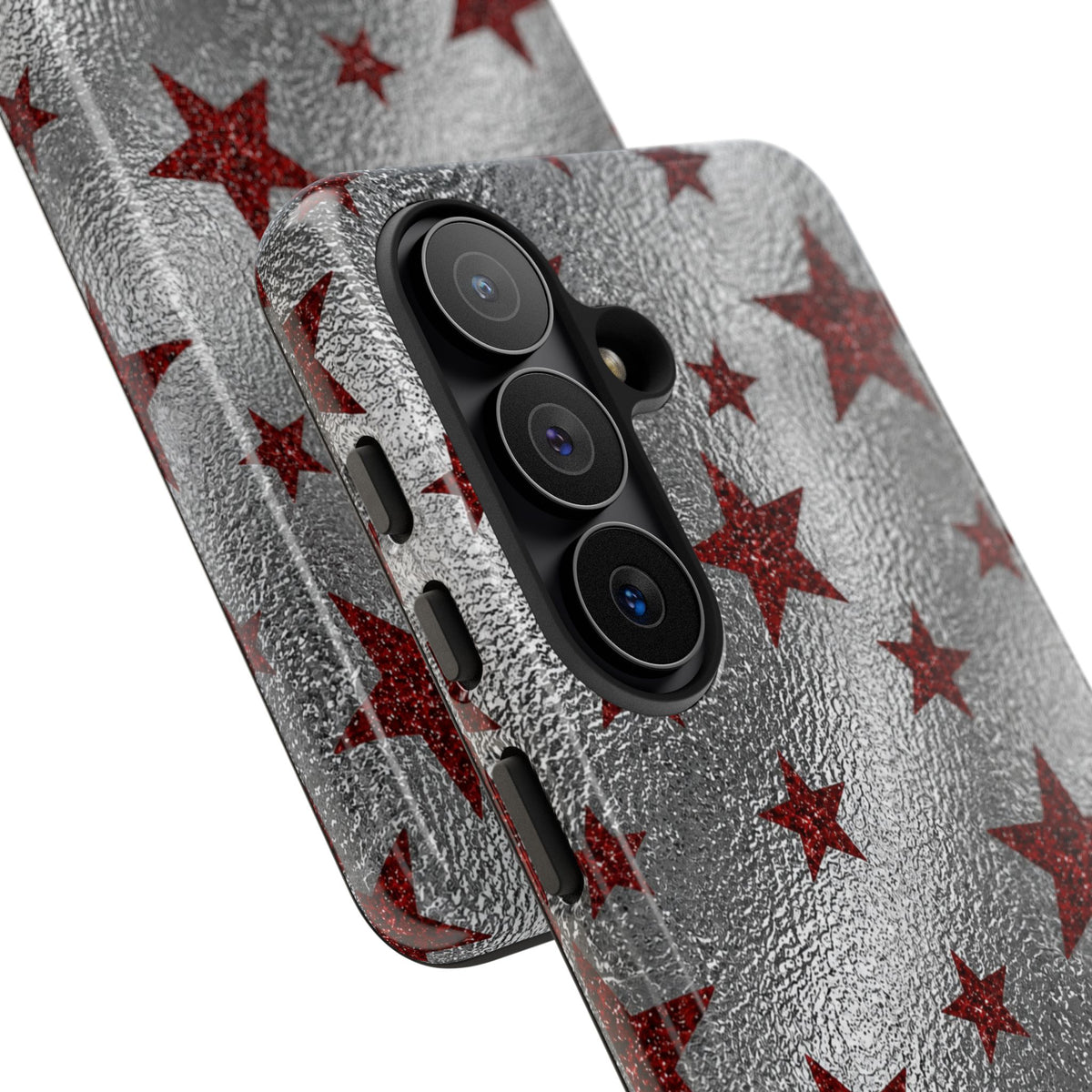Silver Red Starry Tough Case