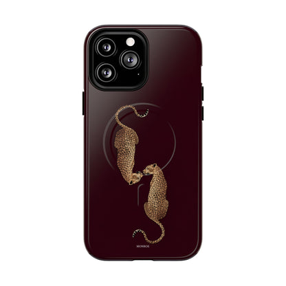 Burgundy Leopard Duo MagSafe Case