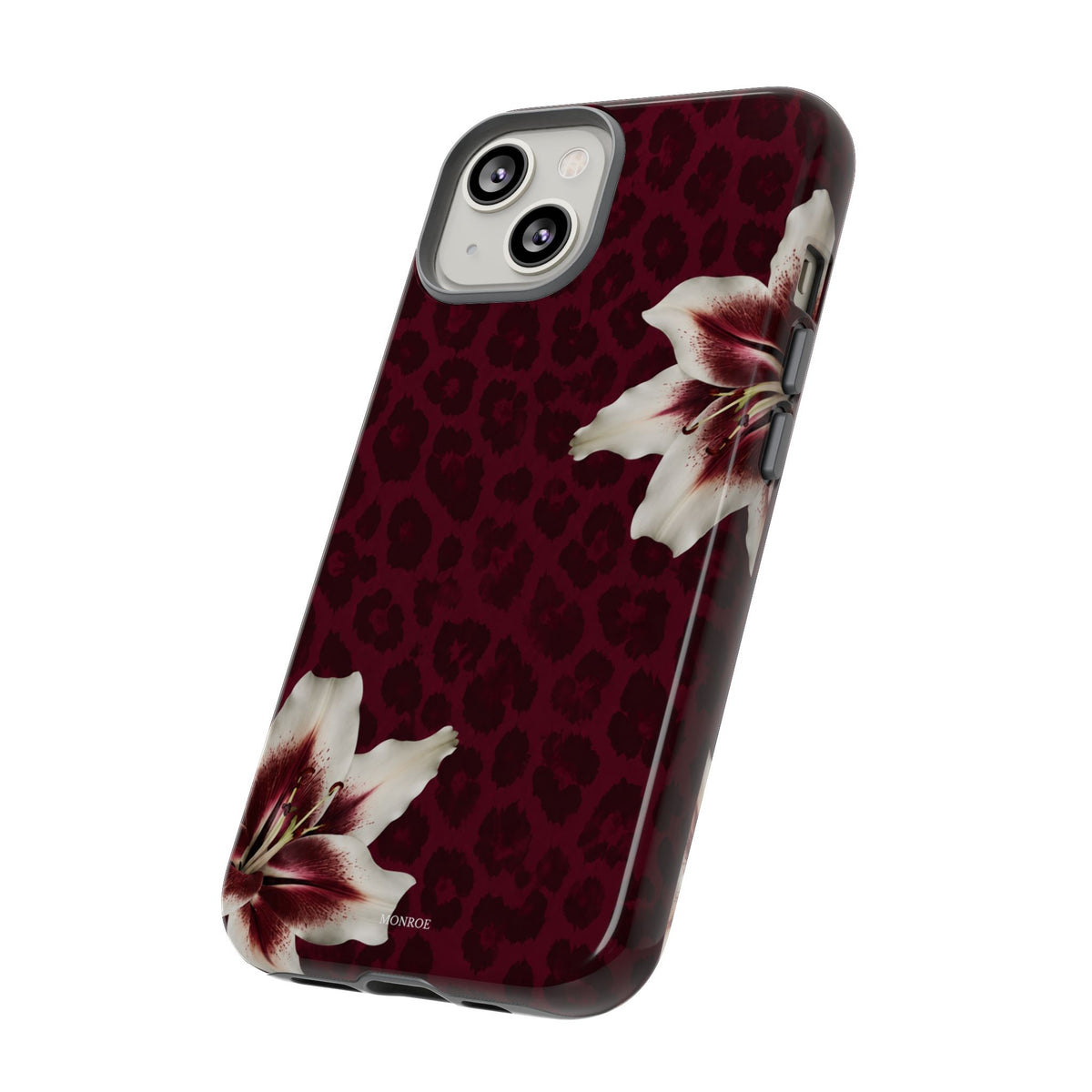 Burgundy Lily Leopard Tough Case