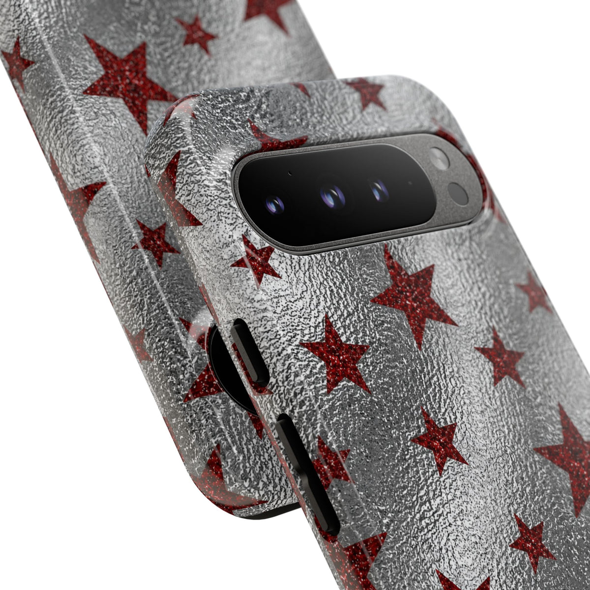 Silver Red Starry Tough Case
