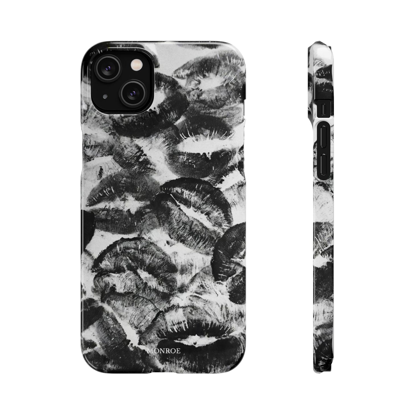 Black & White Kiss Print Case