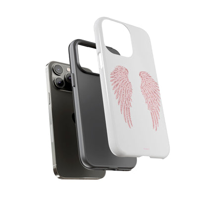 White & Pink Wings Tough Case