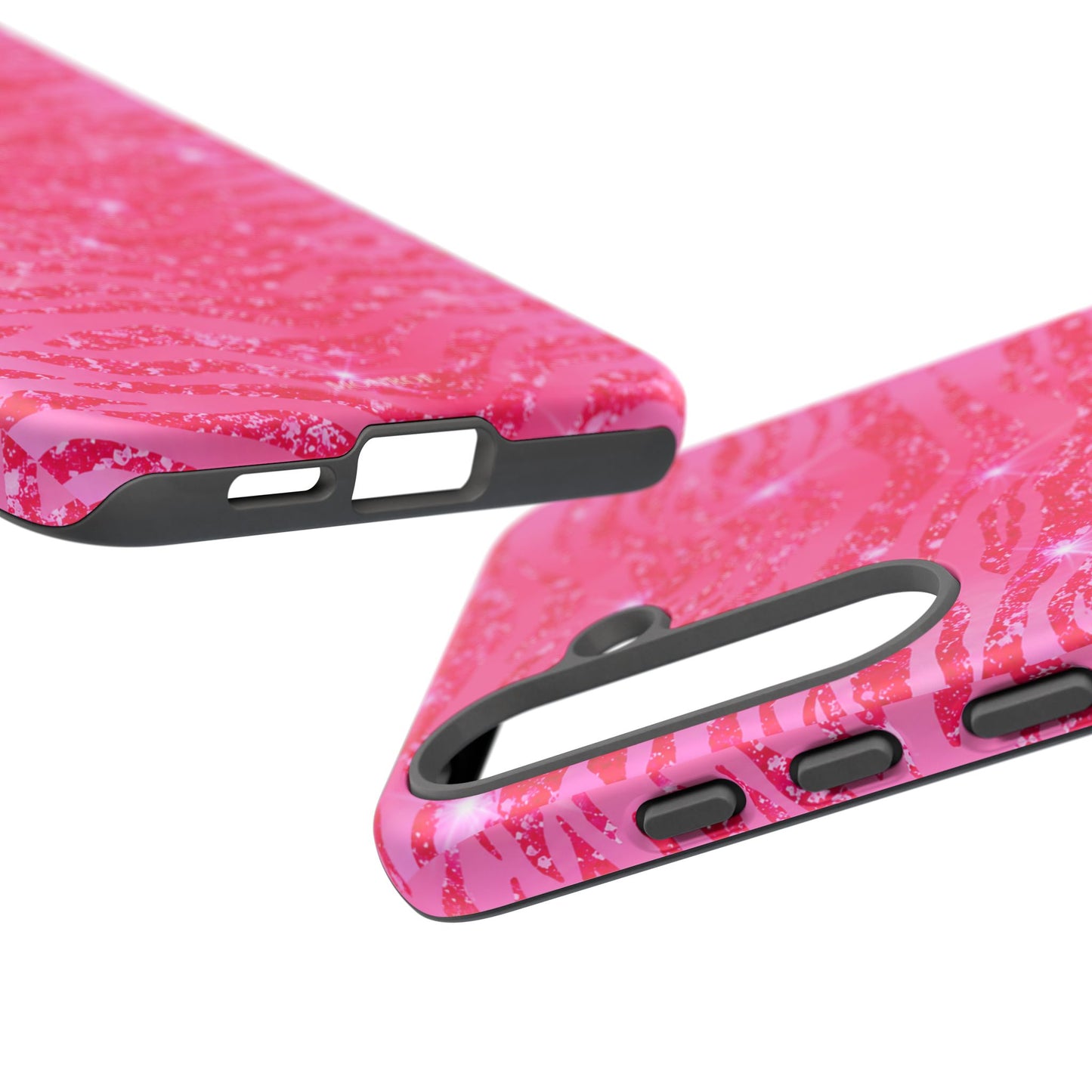 Pink Glitter Zebra Tough Case