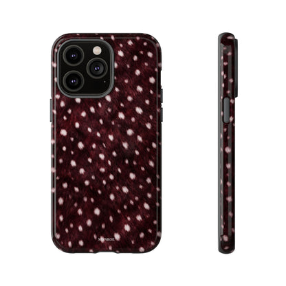 Burgundy Spotted Fur Tough Case
