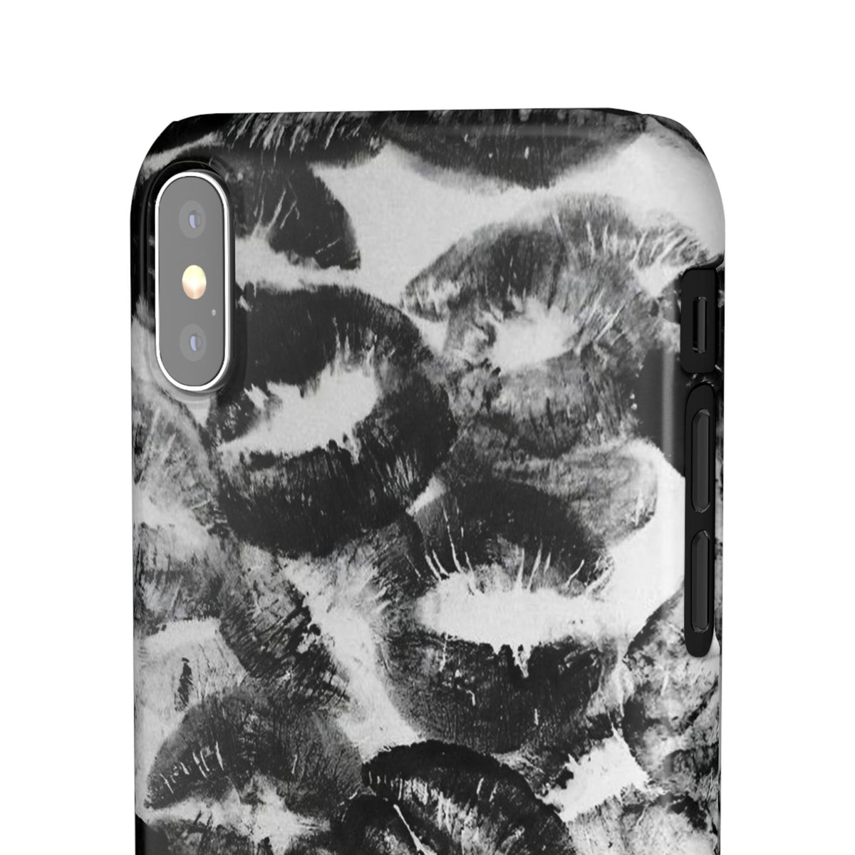 Black & White Kiss Print Case