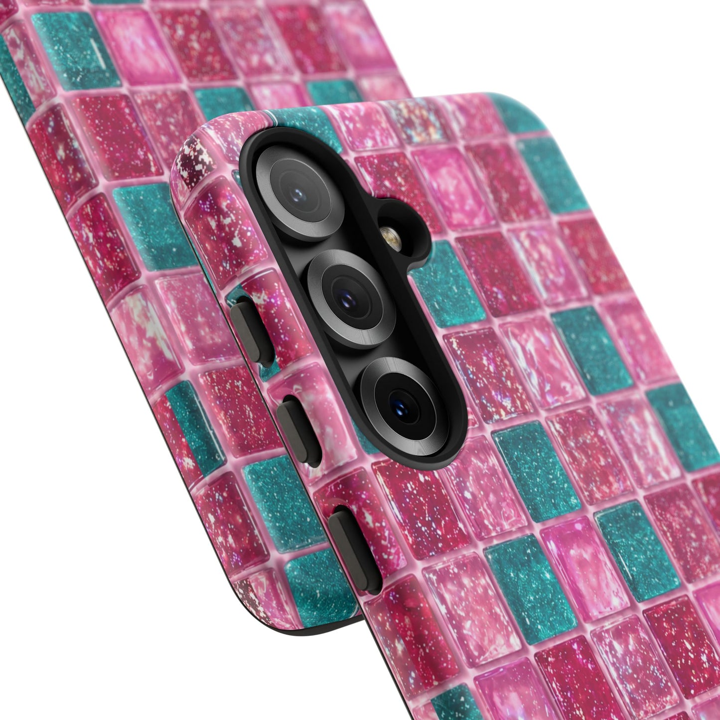 Pink Teal Mosaic Tough Case