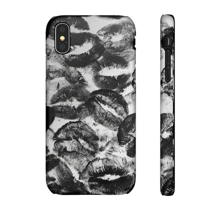 Black & White Kiss Print Case