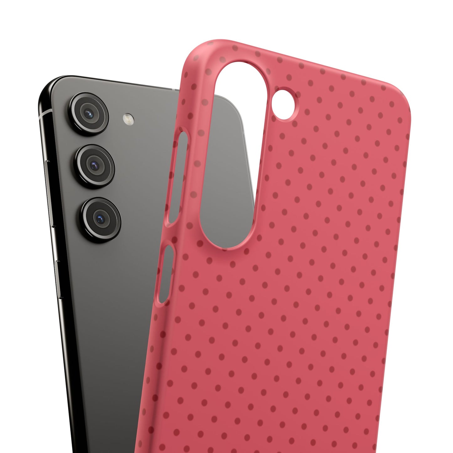 Coral Polka Dot Snap Phone Case