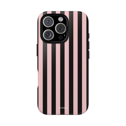 Striped Pink & Black Tough Case