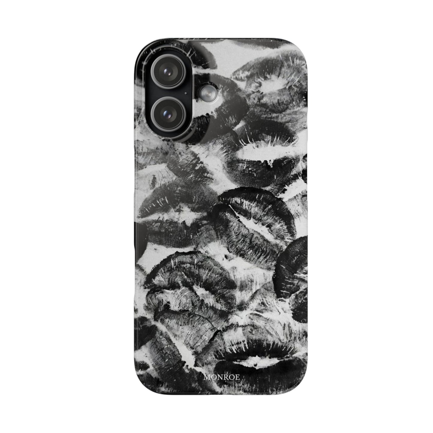 Black & White Kiss Print Case