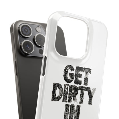 Get Dirty in Paris White Snap Case