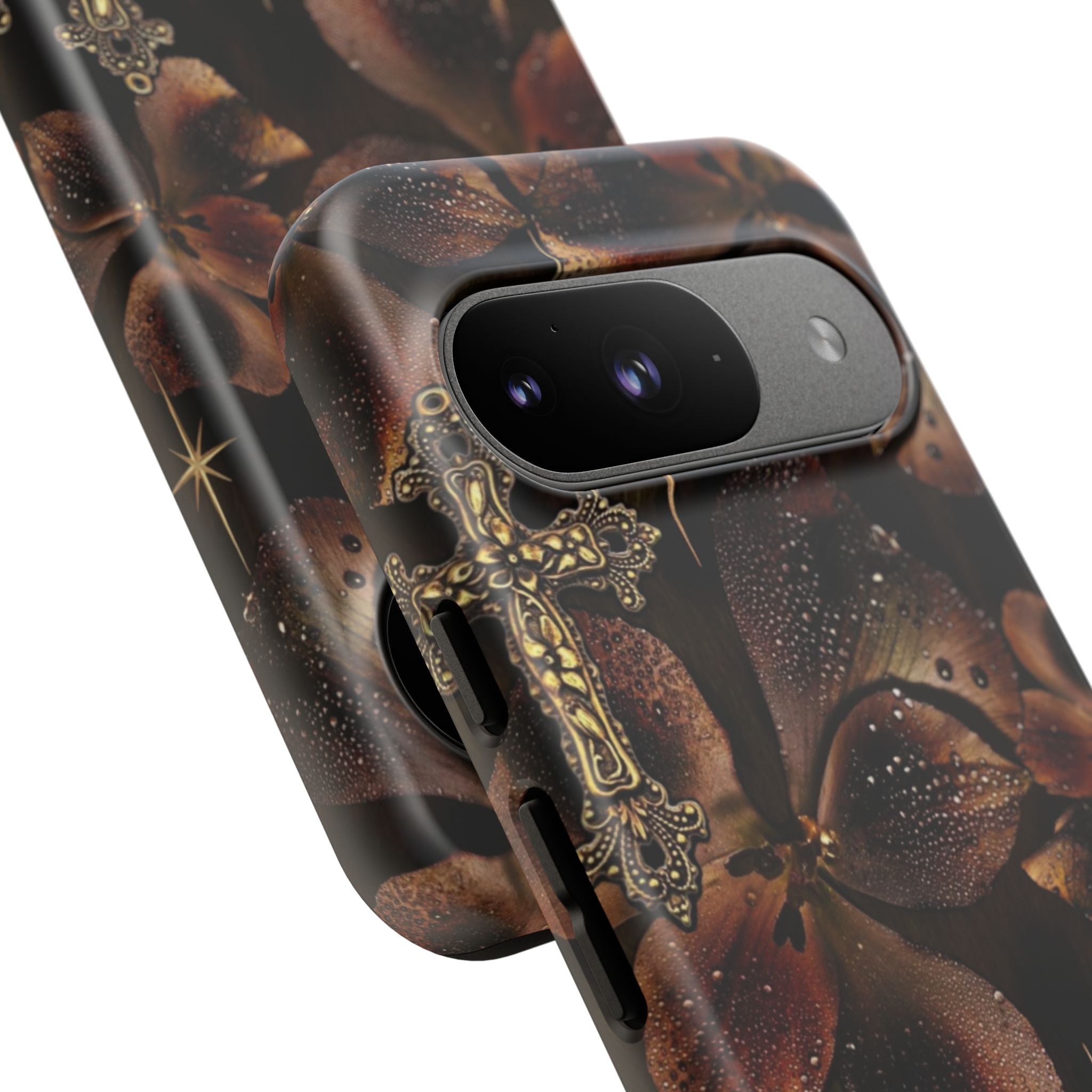 Floral Cross Pattern Tough Case