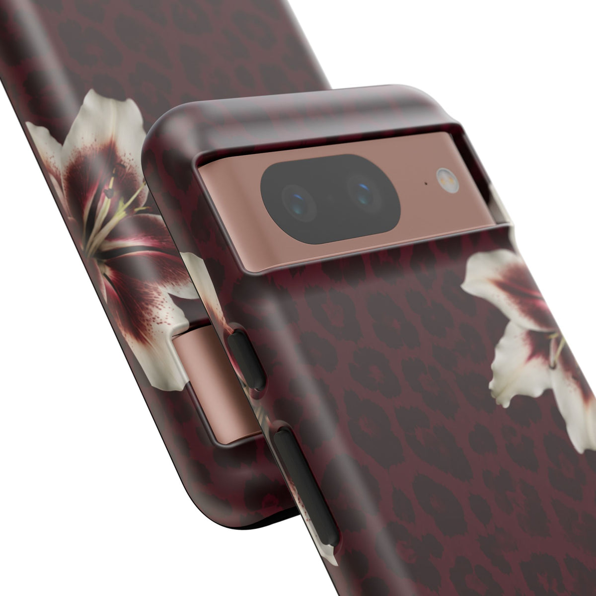 Burgundy Lily Leopard Tough Case