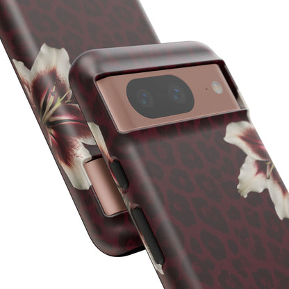 Burgundy Lily Leopard Tough Case