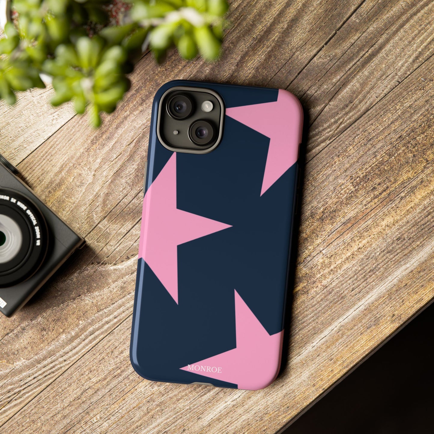 Navy & Pink Star Tough Cover